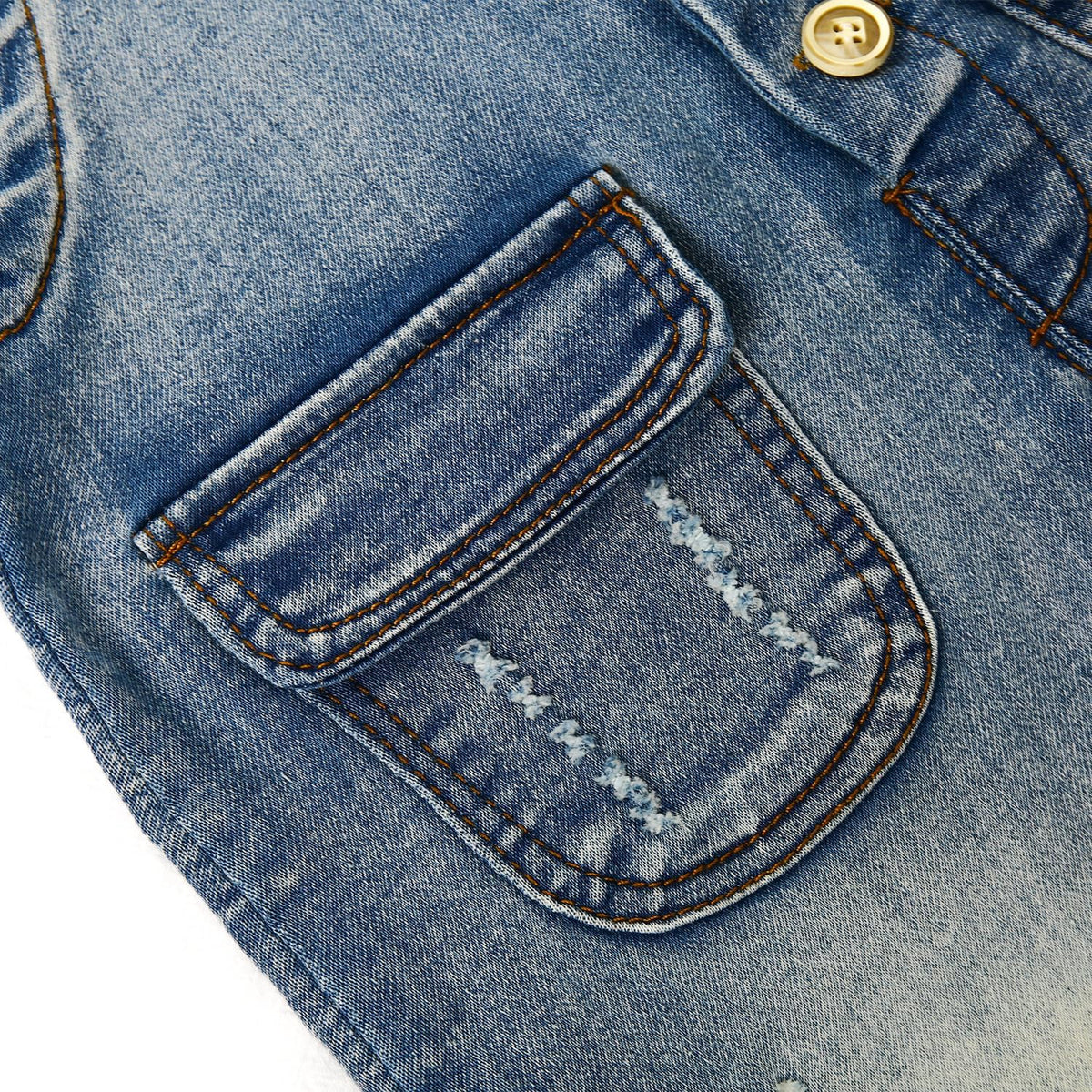 Baby & Little Boys/Girls Blue & Black Denim Overalls,Jean Workwear